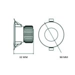 Світлодіодний світильник врізний ALEXA-8 3CCT 8W - Зображення 2