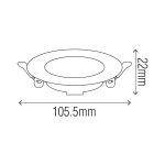Світлодіодний світильник вбудований LED AURA-5 5W 4200K чорний - Зображення 2