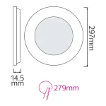 Світлодіодний світильник врізний Slim-24 24W 6400K - Зображення 2