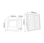 Прожектор світлодіодний з сонячною панеллю TIGER-100 100W 6400K - Зображення 3
